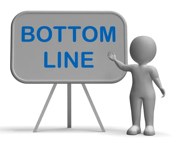 Bottom Line Whiteboard Mostra ridurre i costi Crescere il reddito — Foto Stock