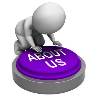 Hakkımızda düğmesi Web sitesi giriş bölümünü gösterir