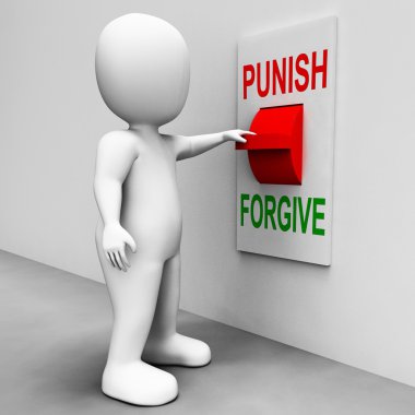 Punish Forgive Switch Shows Punishment or Forgiveness clipart