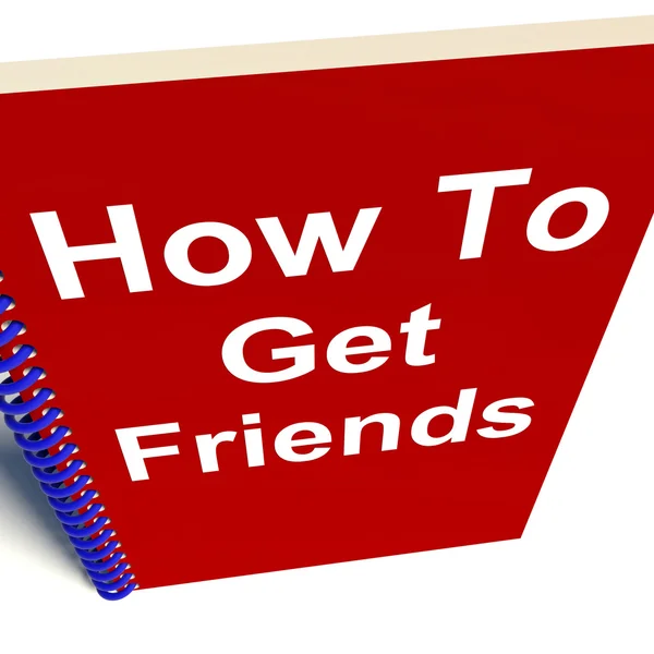 Como Conseguir Amigos no Notebook Representa Obtendo Amigos — Fotografia de Stock