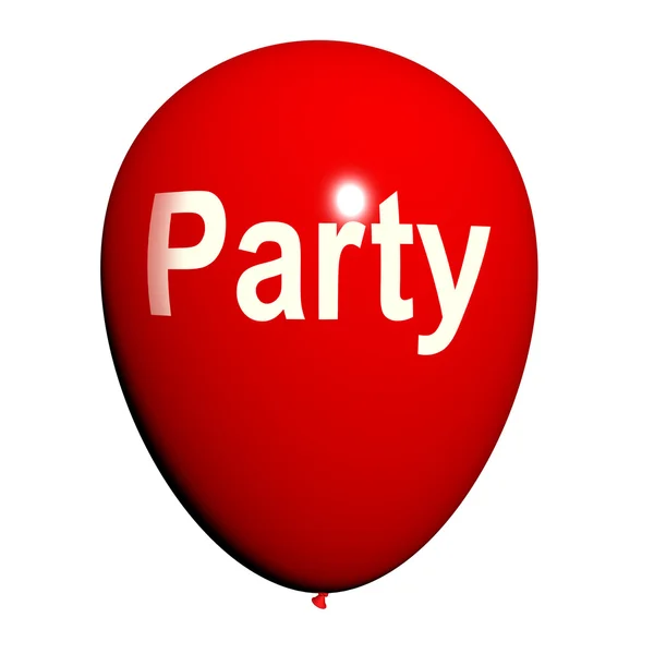 Partyballon repräsentiert Veranstaltungen und Feiern von Parteien — Stockfoto