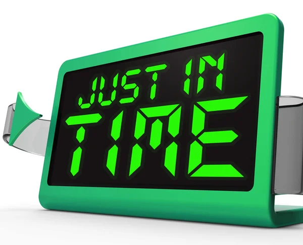 Just in Time Clock Means Not Too Late — Stock Photo, Image