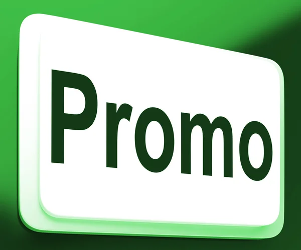 Promo Button Shows Discount Reduction Or Save — Stock Photo, Image