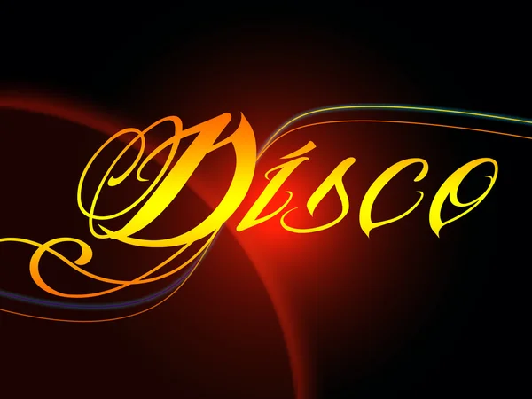 Groovy Disco Means Dancing Party And Music — Stock Photo, Image