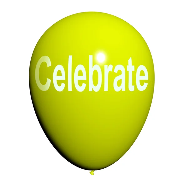 Celebrate Balloon Means Events Parties and Celebrations — Stock Photo, Image
