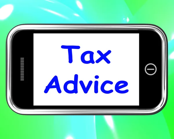 Tax Advice On Phone Shows Taxation Help Online — Stock Photo, Image