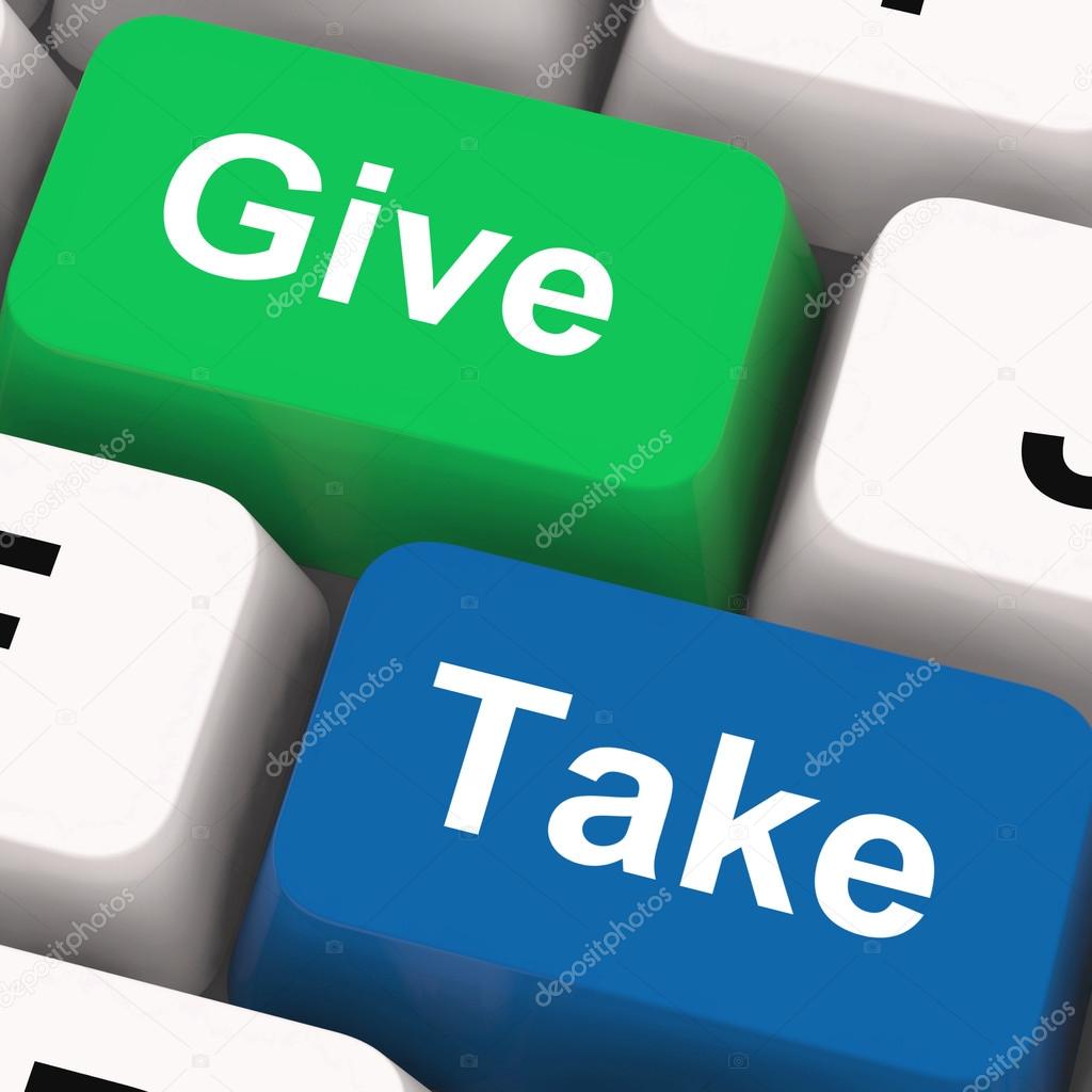 Give Take Keys Show Generous And Selfish