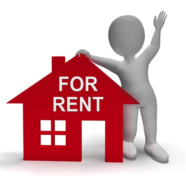 For Rent House Shows Rental Or Lease Property — Stock Photo, Image