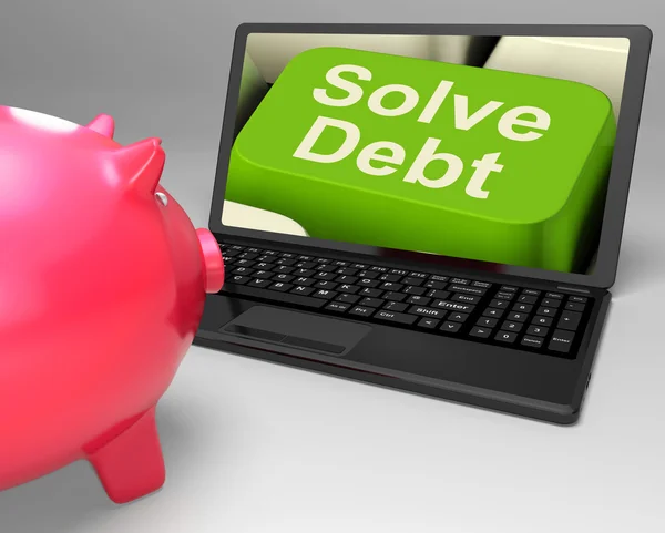Résoudre la dette Moyens clés Solutions à l'argent dû — Photo
