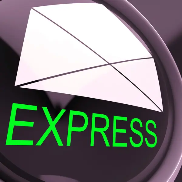 Express Envelope Means Fast And Priority Post — Stock Photo, Image