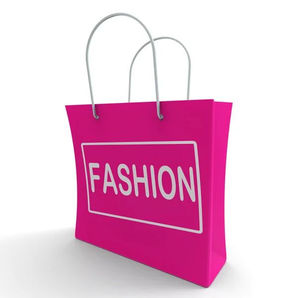 Fashion Shopping Bag Shows Fashionable Trendy And Stylish — Stock Photo, Image