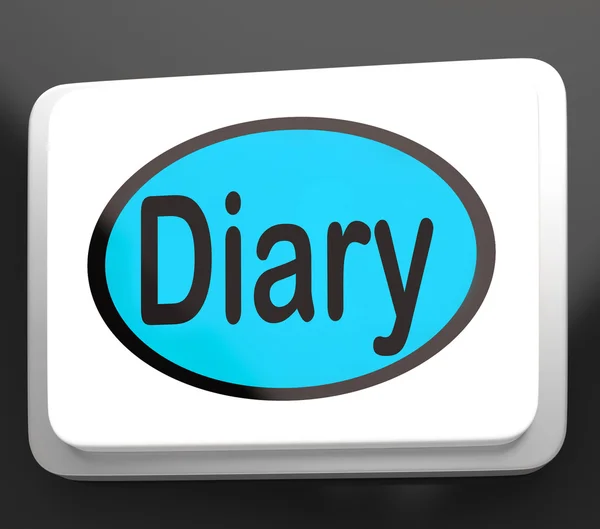 Diary Button Shows Online Planner Or Schedule — Stock Photo, Image