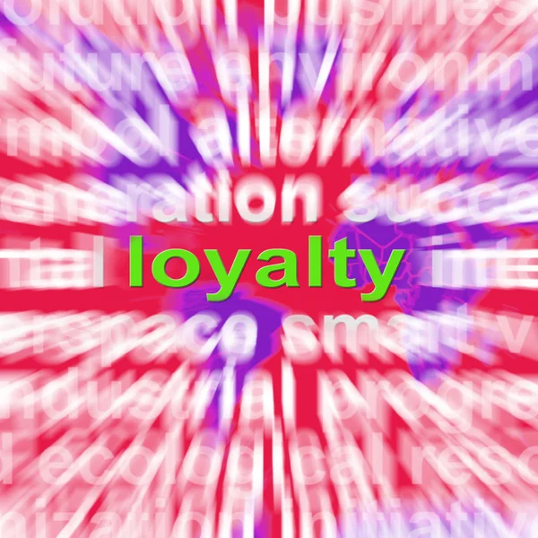 Lojalitet word cloud visar kundens förtroende lojalitet och hängivenhet — Stockfoto
