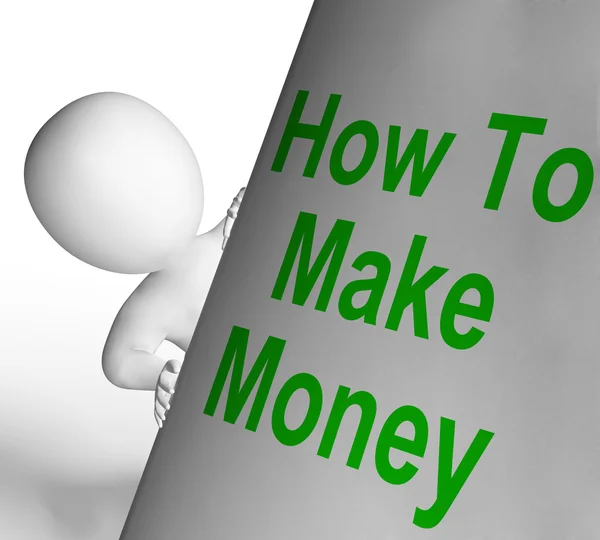 How To Make Money Sign Means Riches And Wealth — Stock Photo, Image