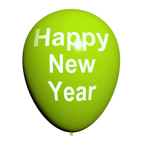 Happy New Year Balloon Shows Parties and Celebration — Stock Photo, Image