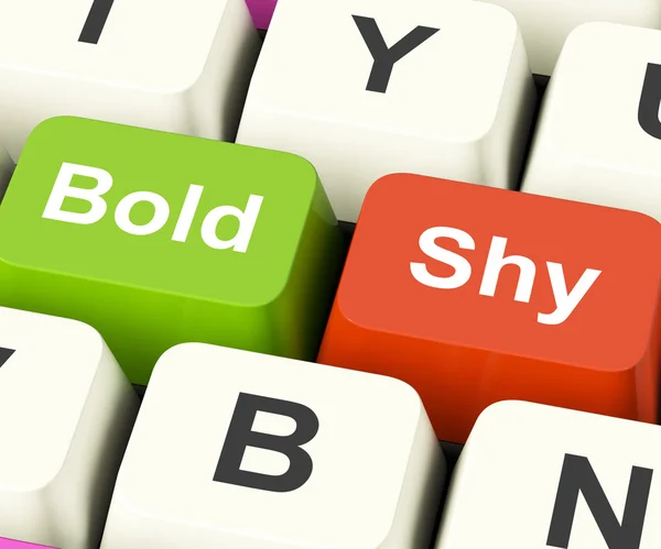 Bold Shy Keys Show Confident And Reserved — Stock Photo, Image