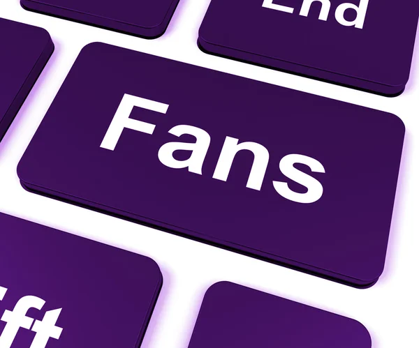 Fans Key Shows Follower Or Internet Fan — Stock Photo, Image