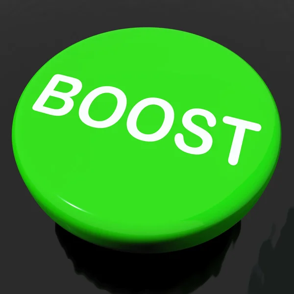Boost Button Shows Promote Increase Encourage — Stock Photo, Image