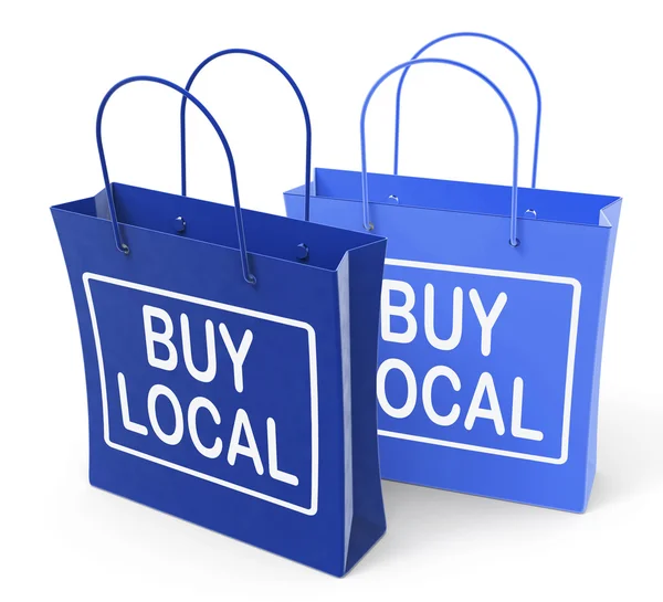 Compre Sacos Locais Promova Produtos de Compra Localmente — Fotografia de Stock