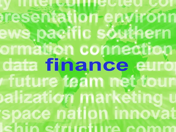 Finance Word Cloud mostra investimenti in denaro — Foto Stock