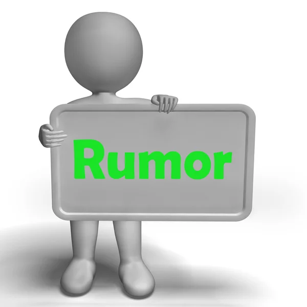 Signe de rumeur signifie diffuser de fausses informations et commérages — Photo