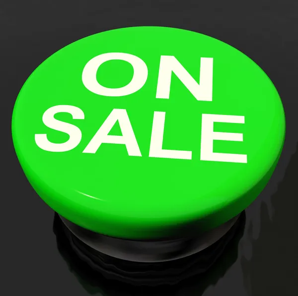 Sale Now Button Shows Promotional Savings Or Discounts — Stock Photo, Image