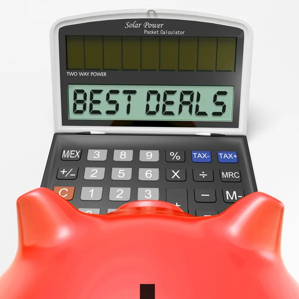 Best Deals Calculator Means Great Buy And Savings — Stock Photo, Image