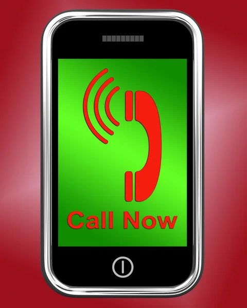 Anruf jetzt auf Telefonshows Talk oder Chat — Stockfoto