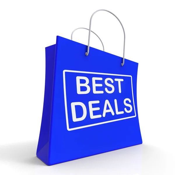 Best Deals On Shopping Bags Shows Bargains Sale And Save — Stock Photo, Image