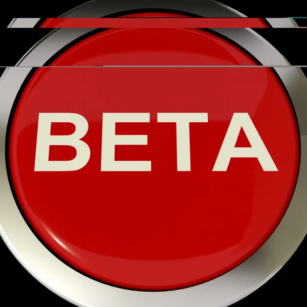 Beta Button Shows Development or Demo Version — стоковое фото