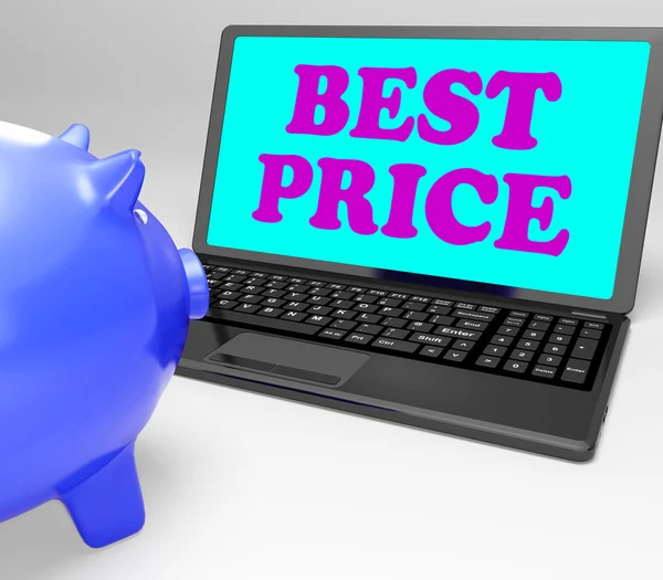 Best Price Laptop Shows Internet Sale And Deals — Stock Photo, Image