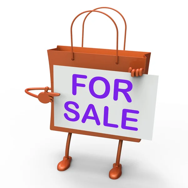 For Sale Bag Represents Retail Selling and Offers — Stock Photo, Image