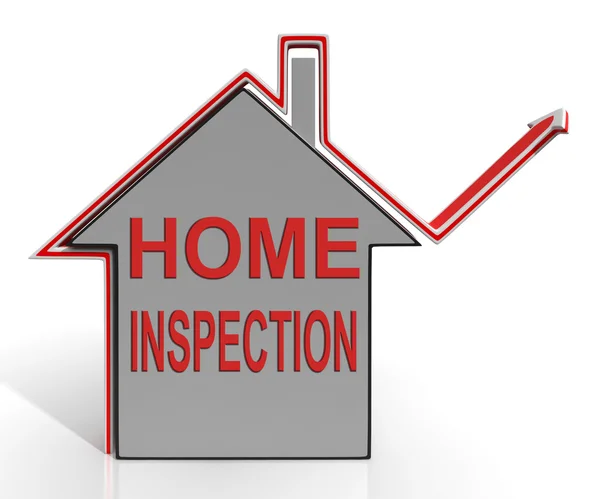 Home Inspection House Means Examine Property Safety And Quality — Stock Photo, Image