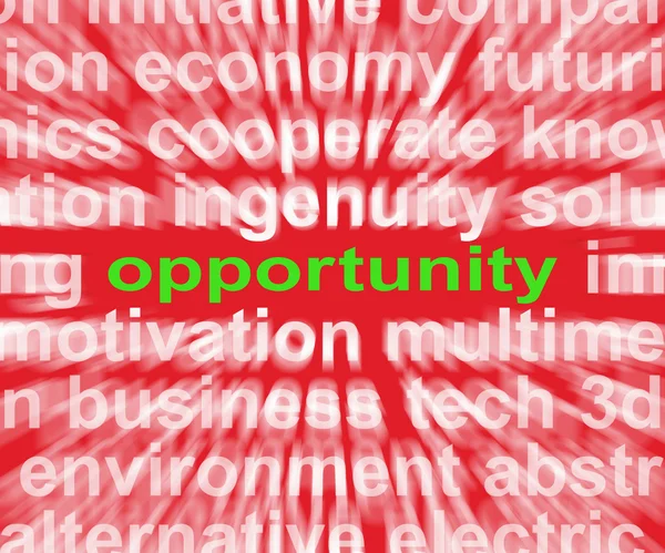 Opportunity Word Shows Good Chance Or Favourable Circumstances — Stock Photo, Image