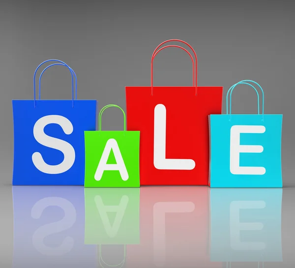 Sale Bags Show Retail Buying and Shopping — Stock Photo, Image