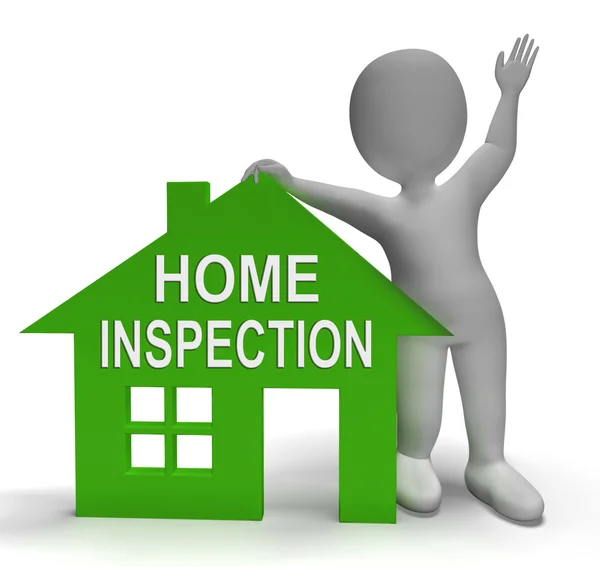 Home Inspection House Shows Examine Property Close-Up — Stock Photo, Image