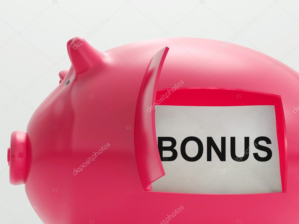 Bonus Piggy Bank Means Perk Or Benefit