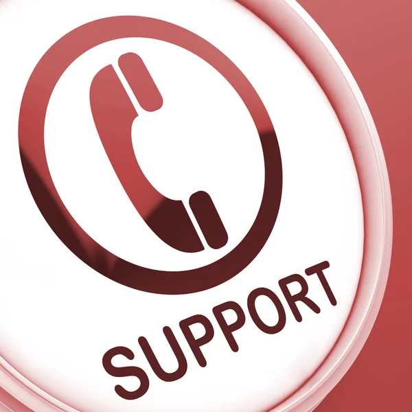 Support Button Shows Call For Advice — Stock Photo, Image