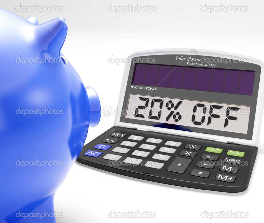 Twenty Percent Off Calculator Means 20 Price Cut