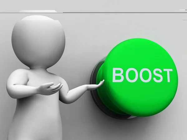 Boost-Taste zeigt Improvement Upgrade und bessere — Stockfoto