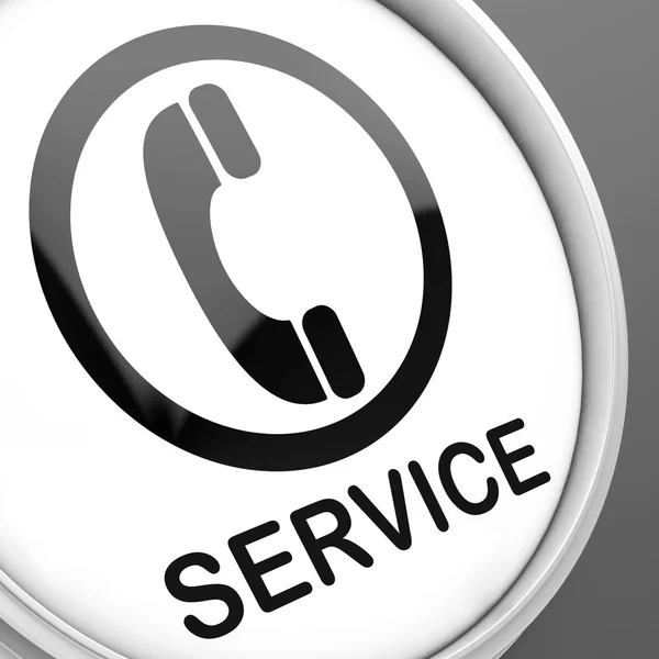 Service  Button Means Call For Customer Help — Stock Photo, Image