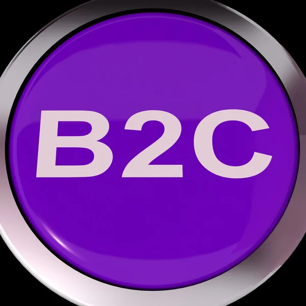 B2C knop zaken betekent aan consument kopen of verkopen — Stockfoto
