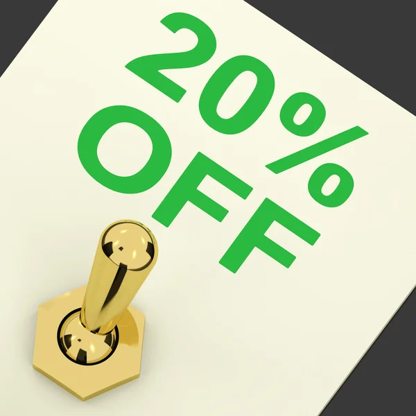 Switch Shows Sale Discount Of Twenty Percent Off 20 — Stock Photo, Image
