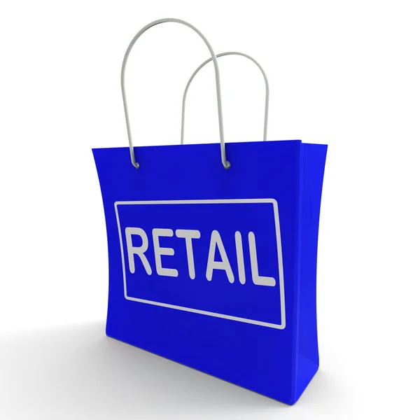 Einzelhandel Einkaufstasche zeigt Kauf Verkauf von Waren Verkäufe — Stockfoto