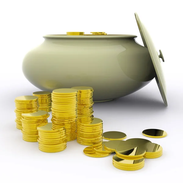 Un vaso d'oro significa denaro o fortuna — Foto Stock