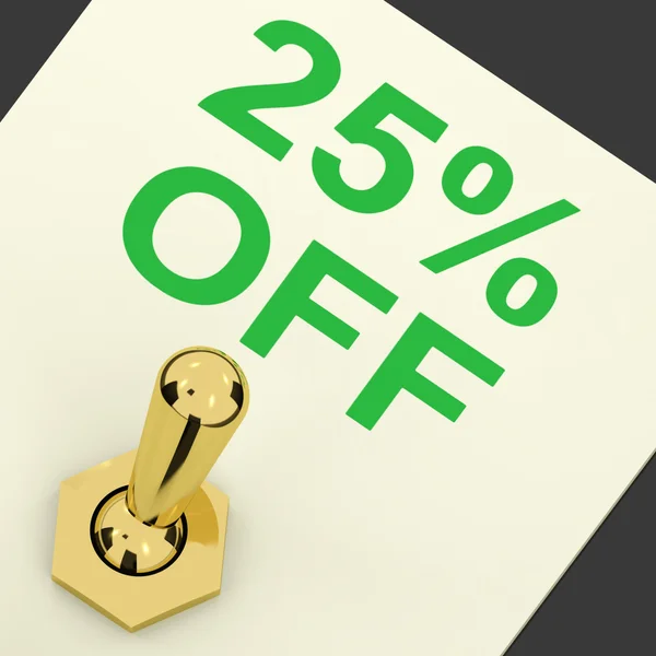 Switch Shows Sale Discount Of Twenty Five Percent Off 25 — Stock Photo, Image