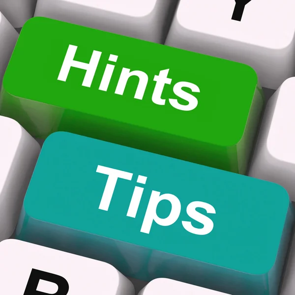 Tips tips nycklar menar vägledning och råd — Stockfoto