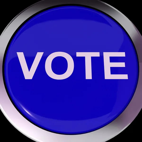 Vote Button Shows Options Voting Or Choice — Stock Photo, Image