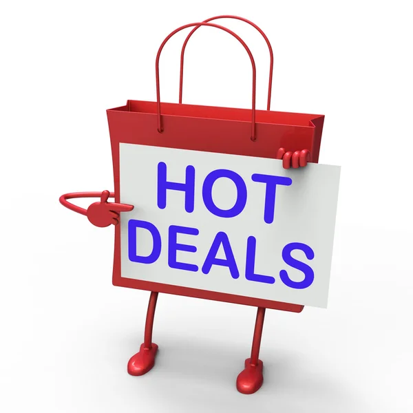 Hot Deals Bag Shows Discounts and Bargains — Stock Photo, Image