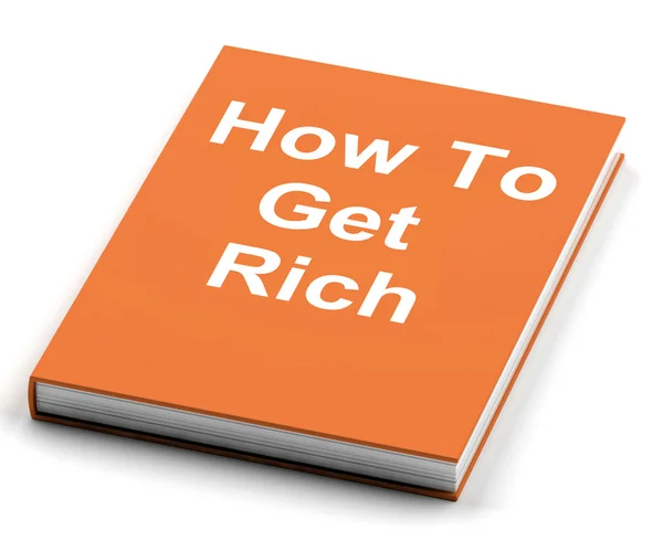 How To Get Rich Book Shows Make Wealth Money — Stock Photo, Image